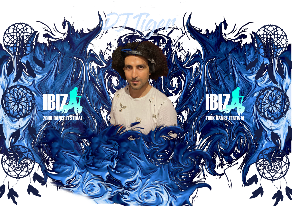 Demo BG DJ Tiger blauwe wave transpartant